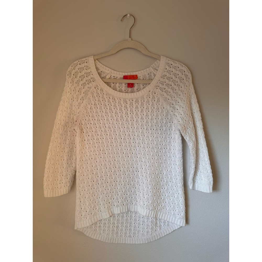 Y2K white knit shirt